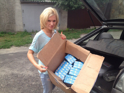 Екатерина Стенякина помогает беженцам из Украины