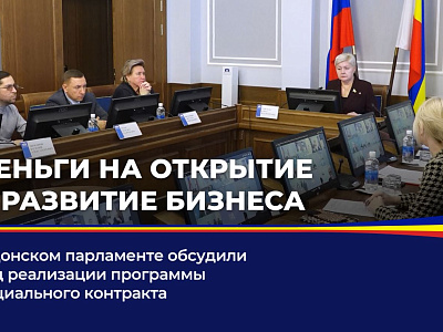 В донском парламенте обсудили ход реализации программы социального контракта