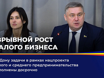 На Дону задачи в рамках нацпроекта малого и среднего предпринимательства выполнены досрочно