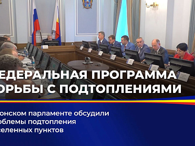 В донском парламенте обсудили проблемы подтопления населенных пунктов