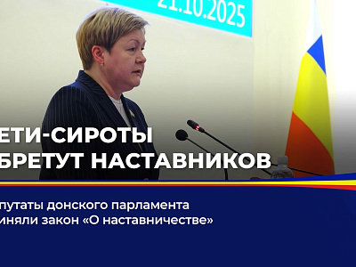 Депутаты донского парламента приняли закон "О наставничестве"